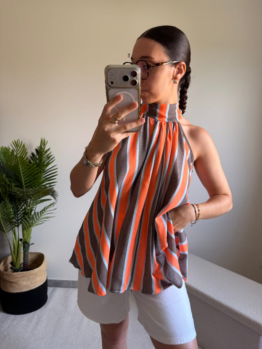 Blouse sans manches fluide
