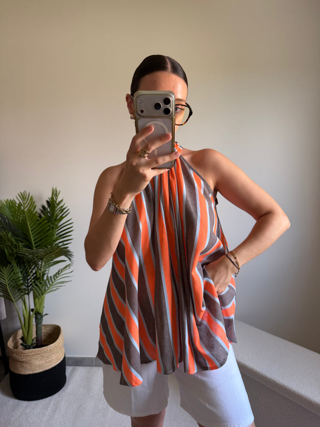 Blouse sans manches fluide
