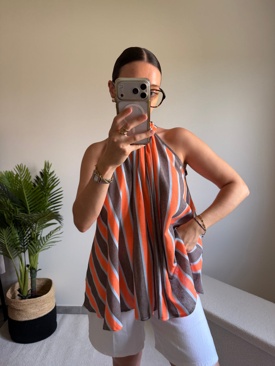 Blouse sans manches fluide