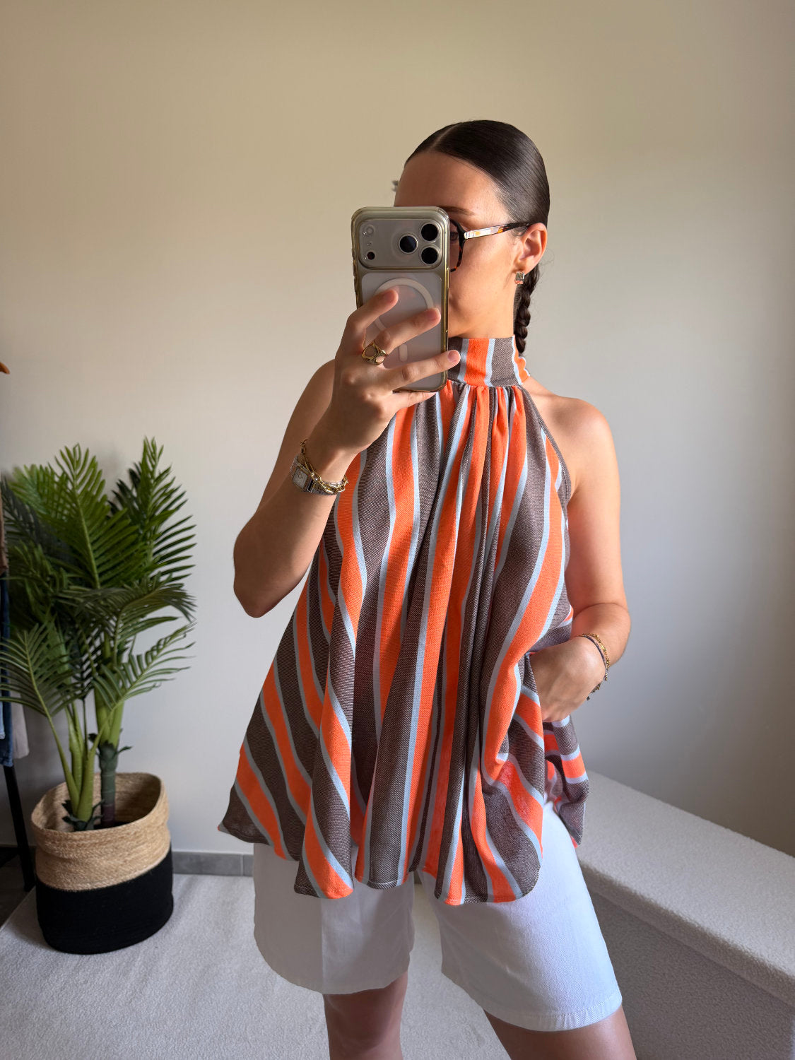 Blouse sans manches fluide