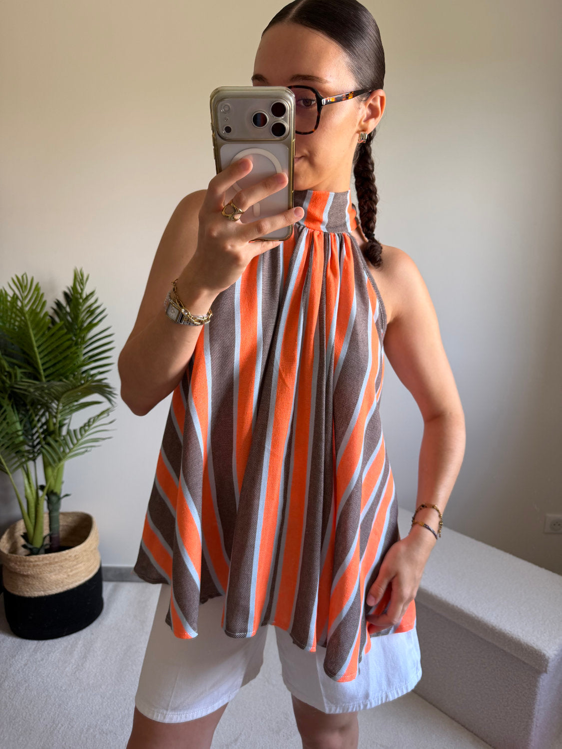 Blouse sans manches fluide
