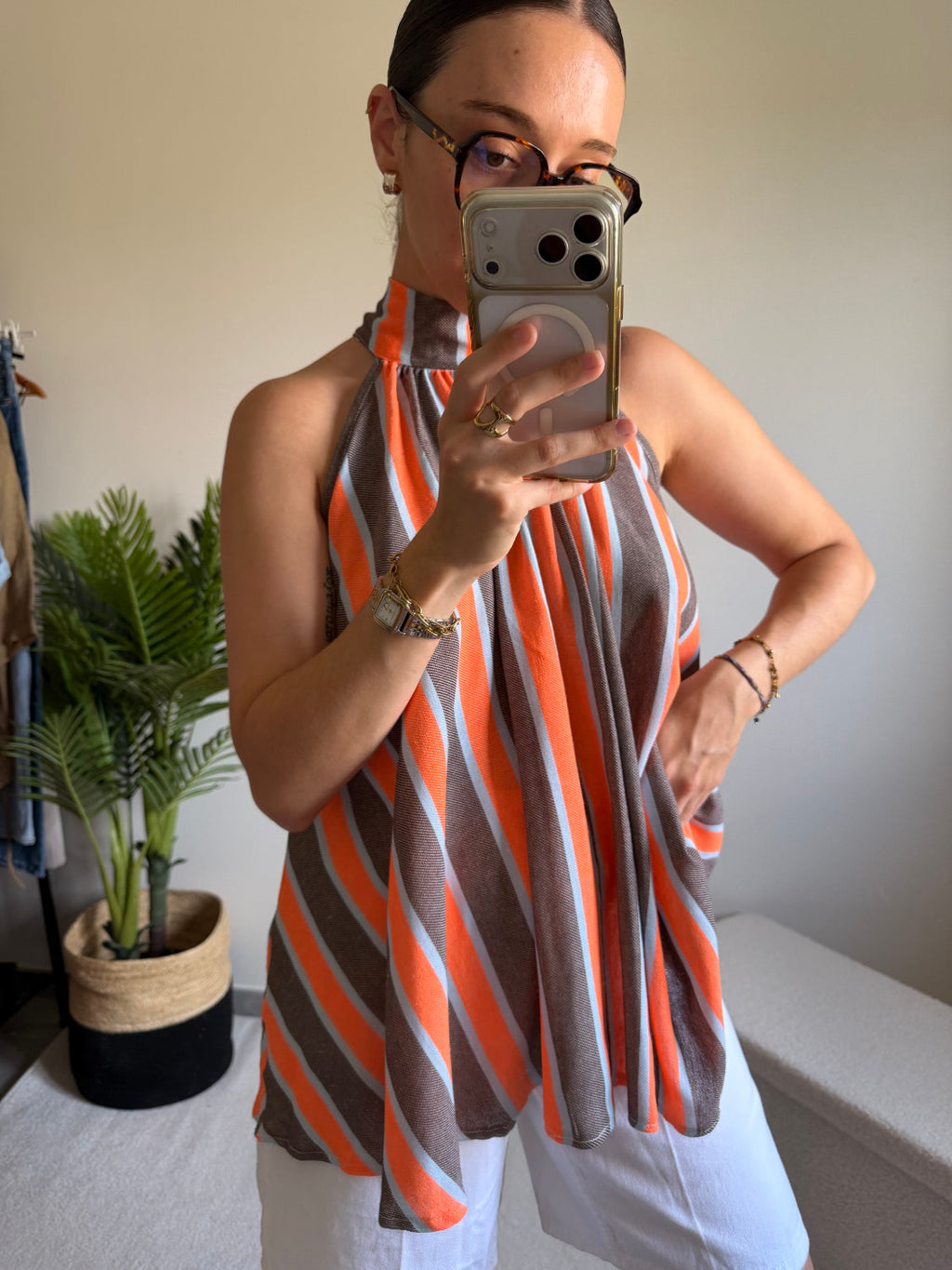 Blouse sans manches fluide