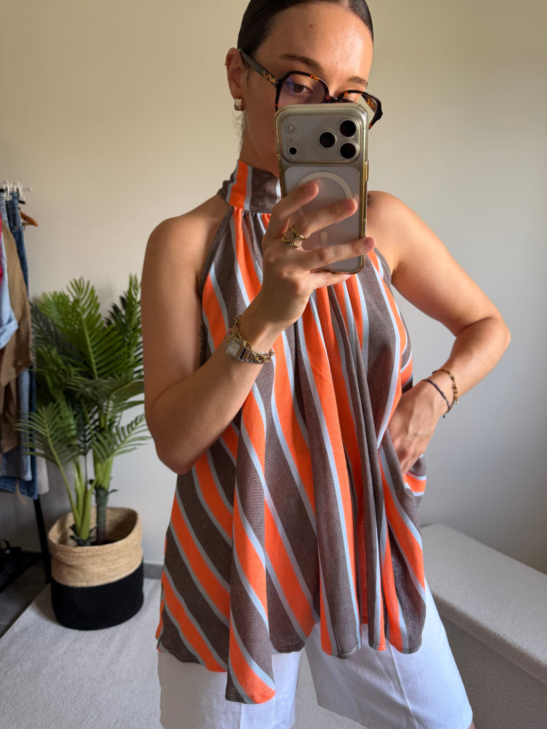 Blouse sans manches fluide