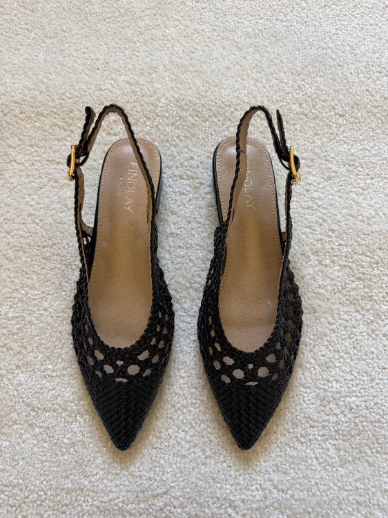 Slingback plates tressées