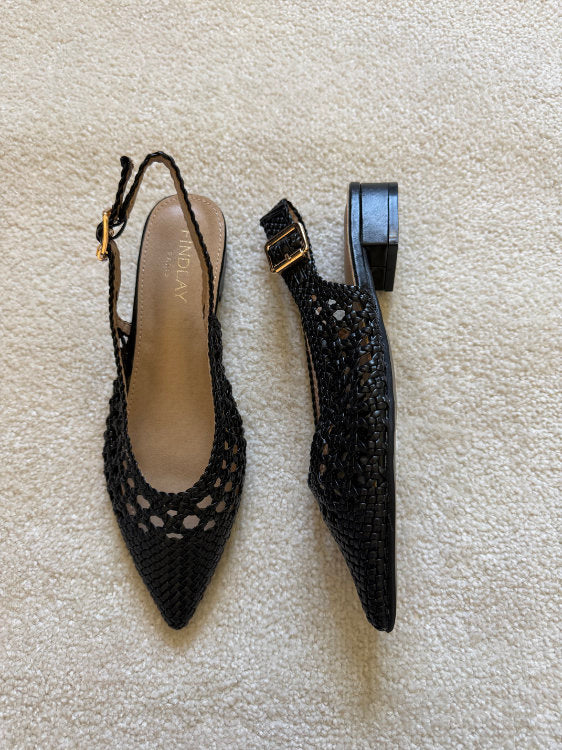 Slingback plates tressées