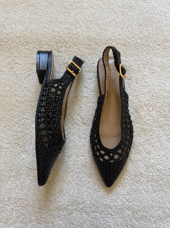 Slingback plates tressées