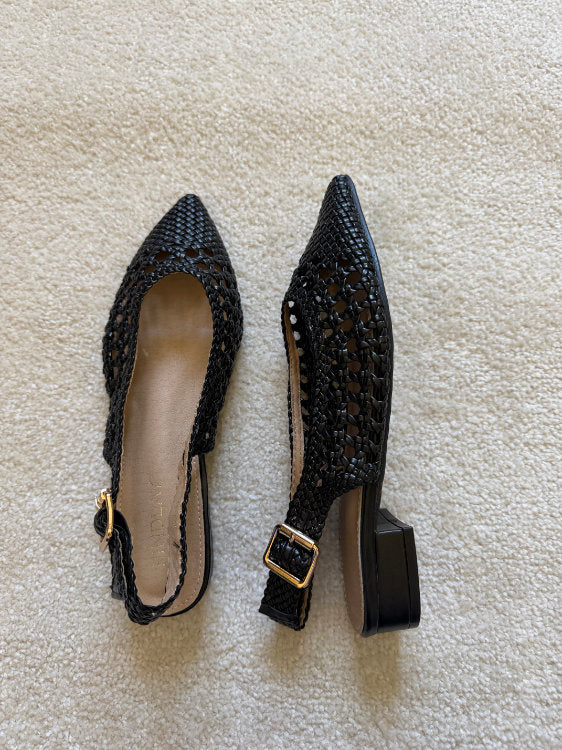 Slingback plates tressées