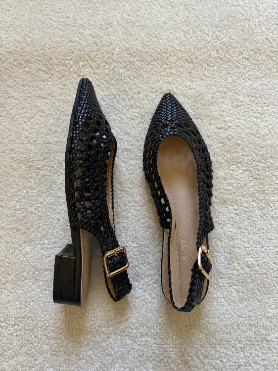 Slingback plates tressées