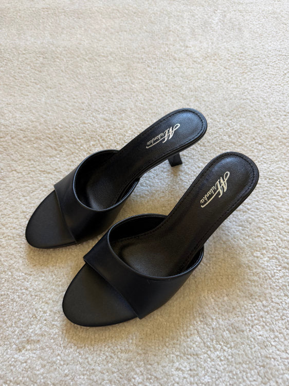 Mules à talons kitten heel