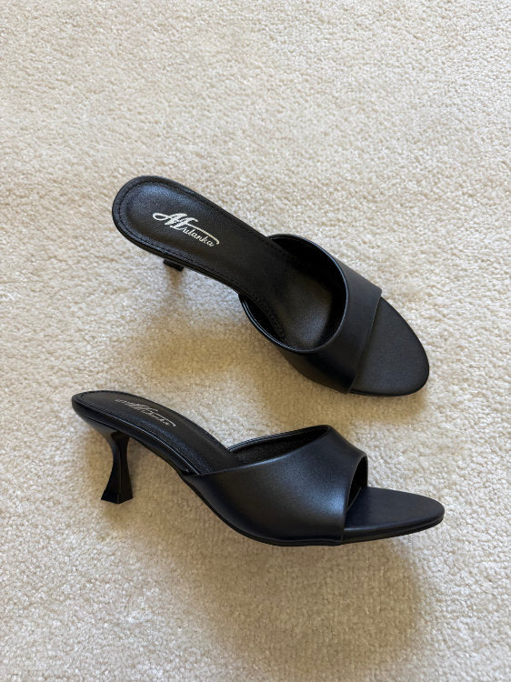 Mules à talons kitten heel