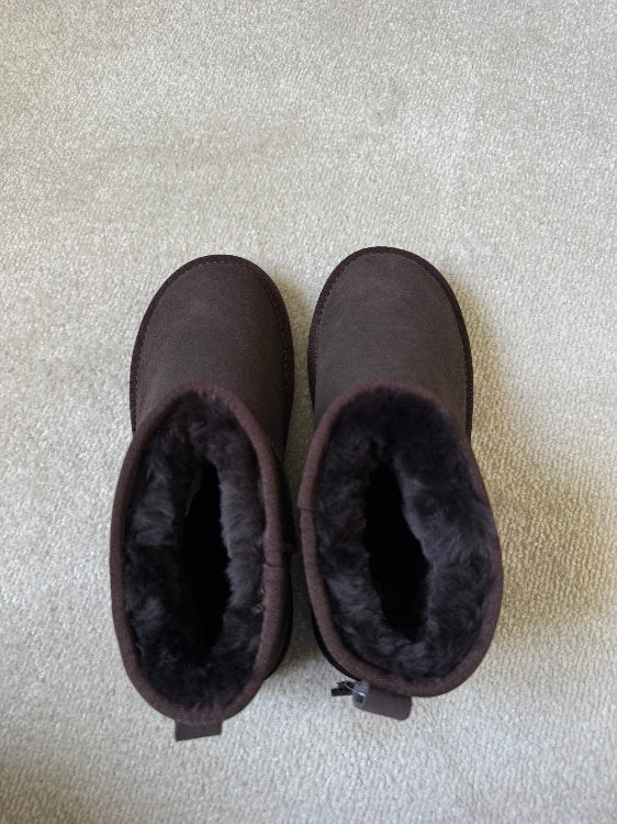 Bottines en cuir fourrées