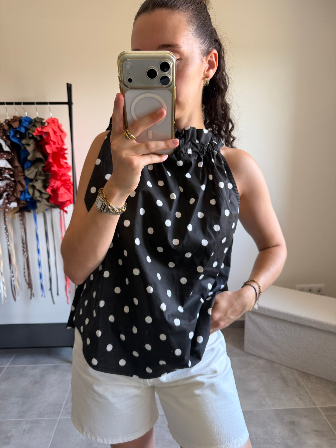 Top sans manches avec noeud