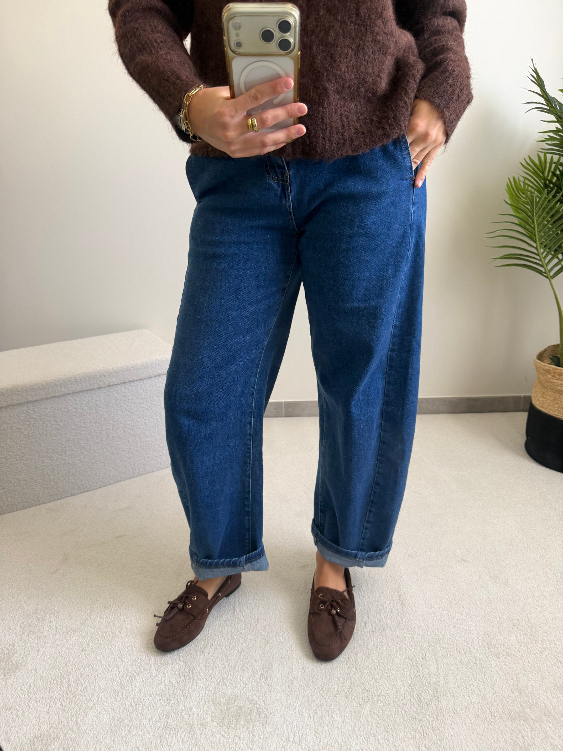Jean large bleu moyen Carla