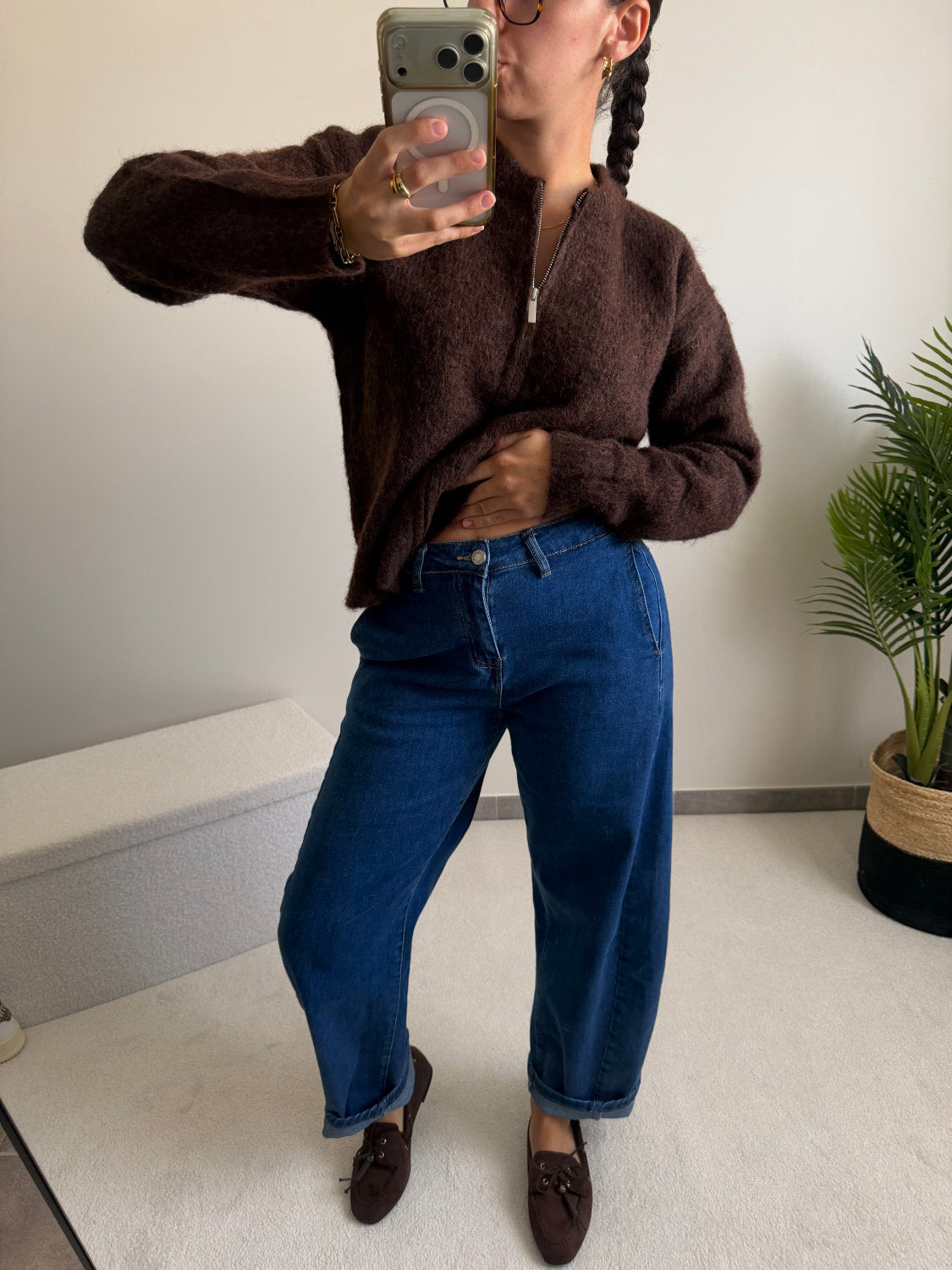 Jean large bleu moyen Carla
