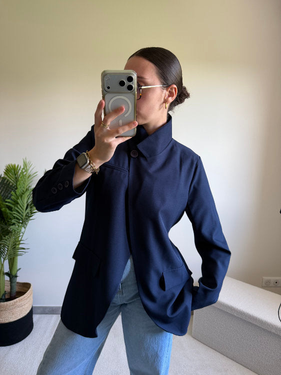 Blazer manches longues à col croisé