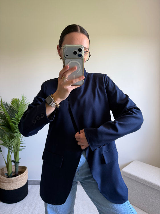 Blazer manches longues à col croisé