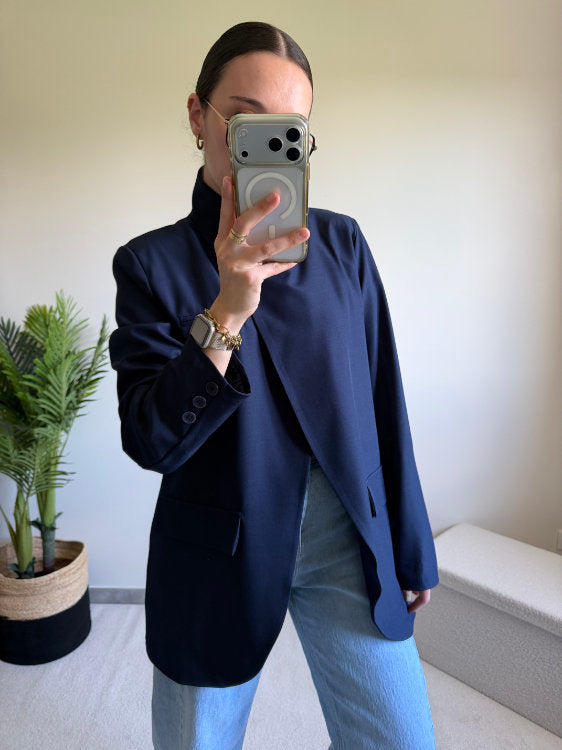 Blazer manches longues à col croisé