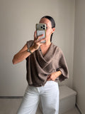 Pull cape marron Juliette