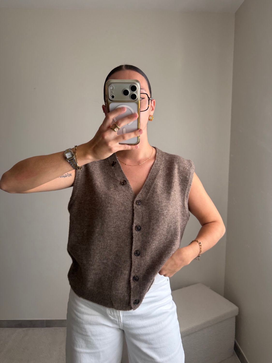 Pull cape marron Juliette