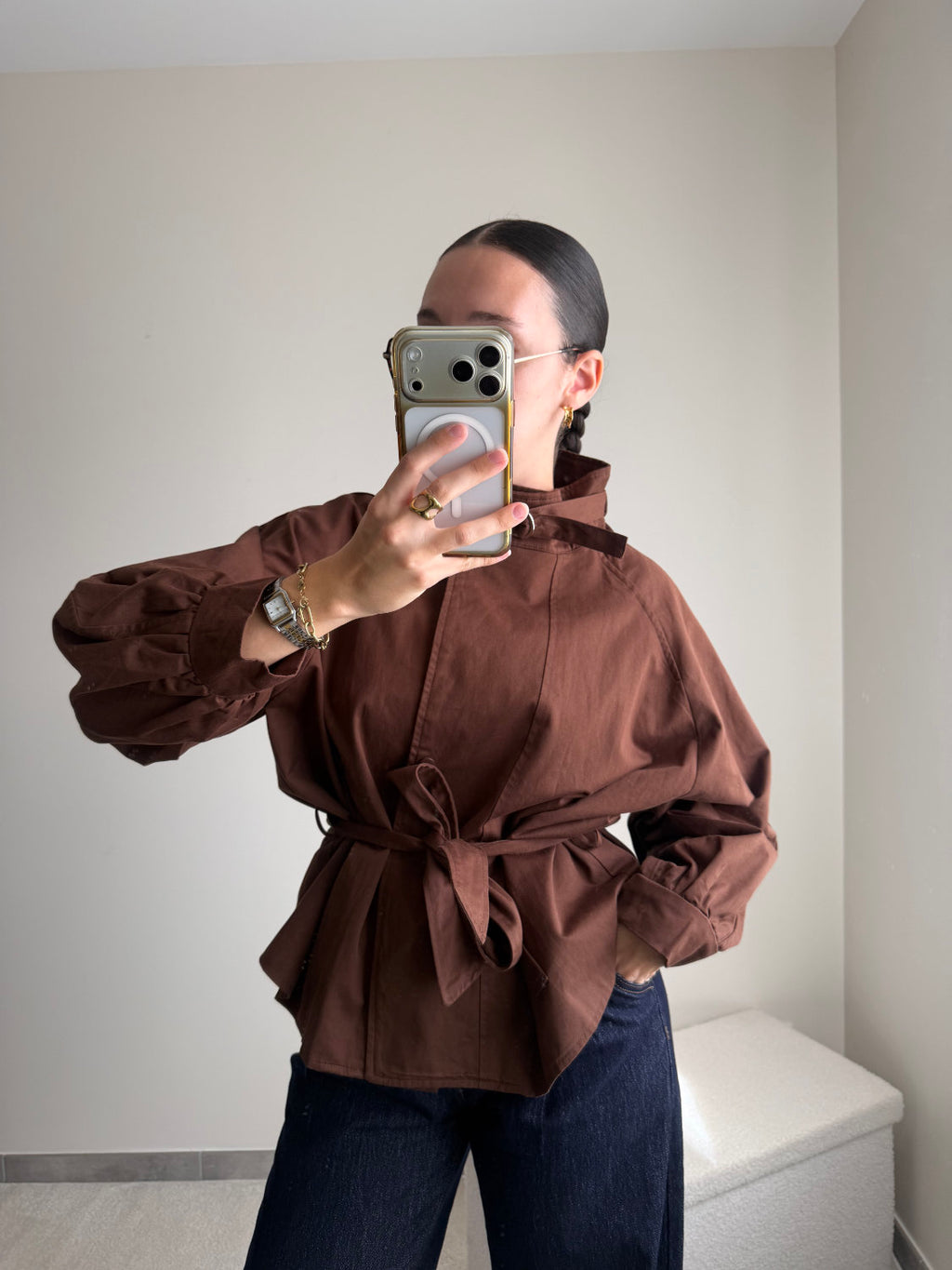 Trench Romy col montant