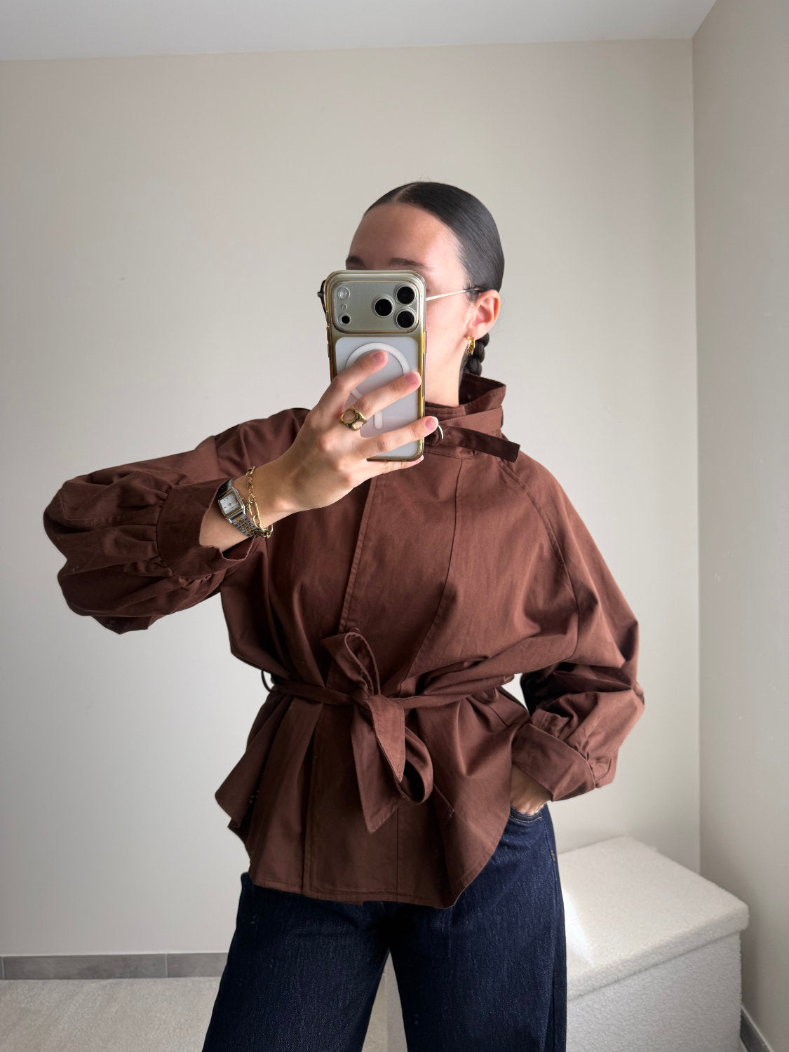 Trench Romy col montant