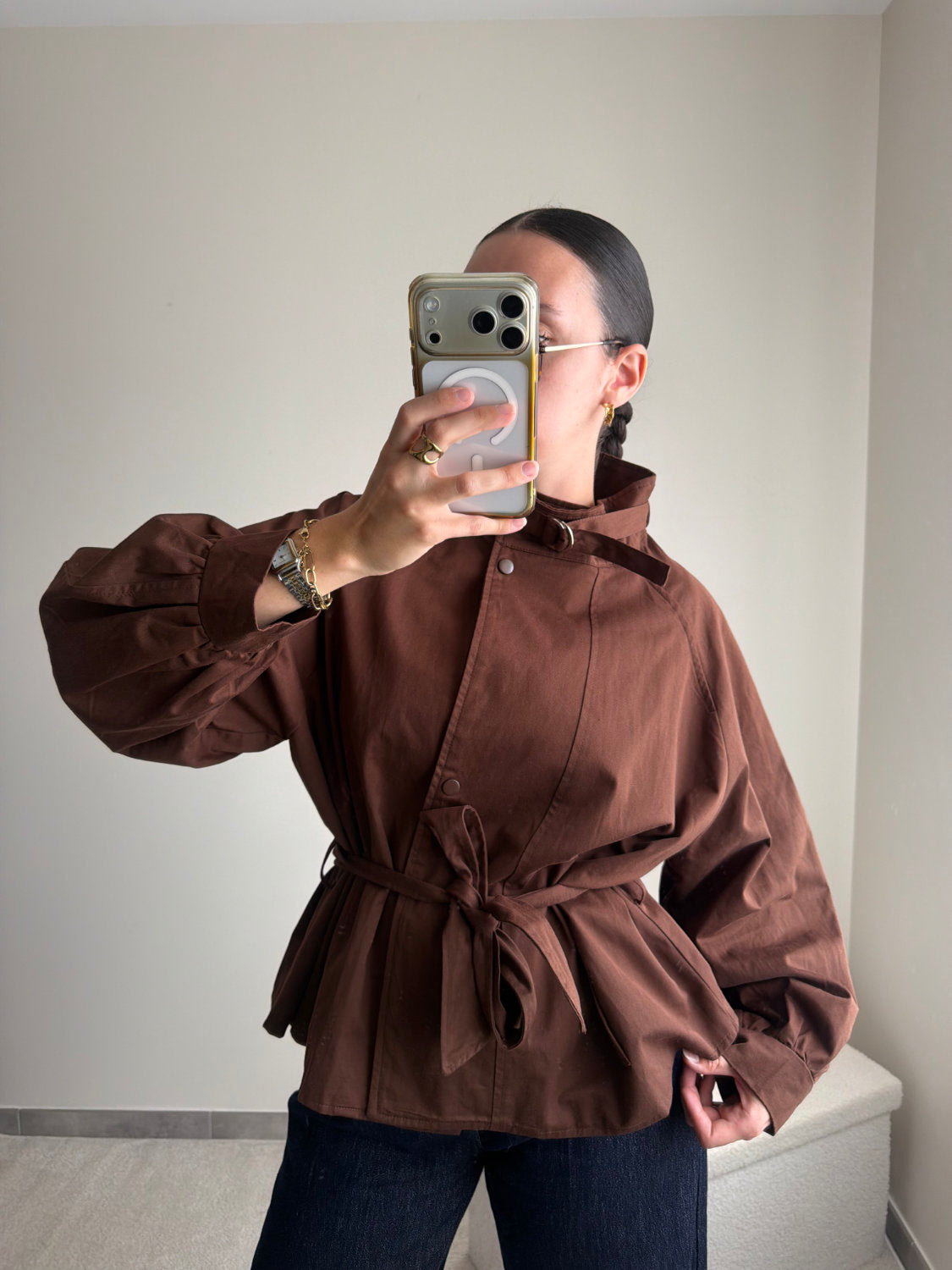 Trench Romy col montant