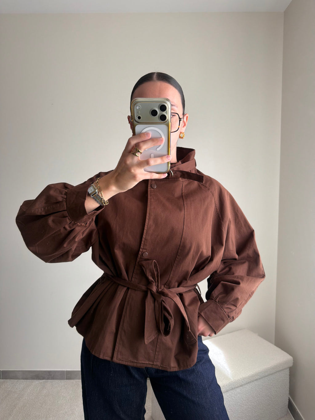 Trench Romy col montant