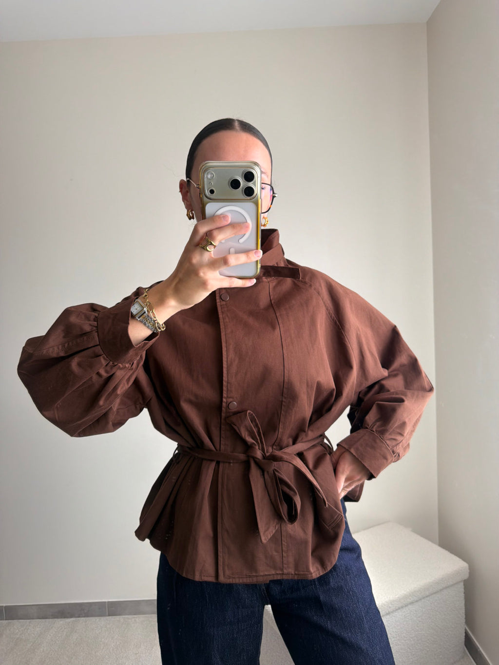 Trench Romy col montant