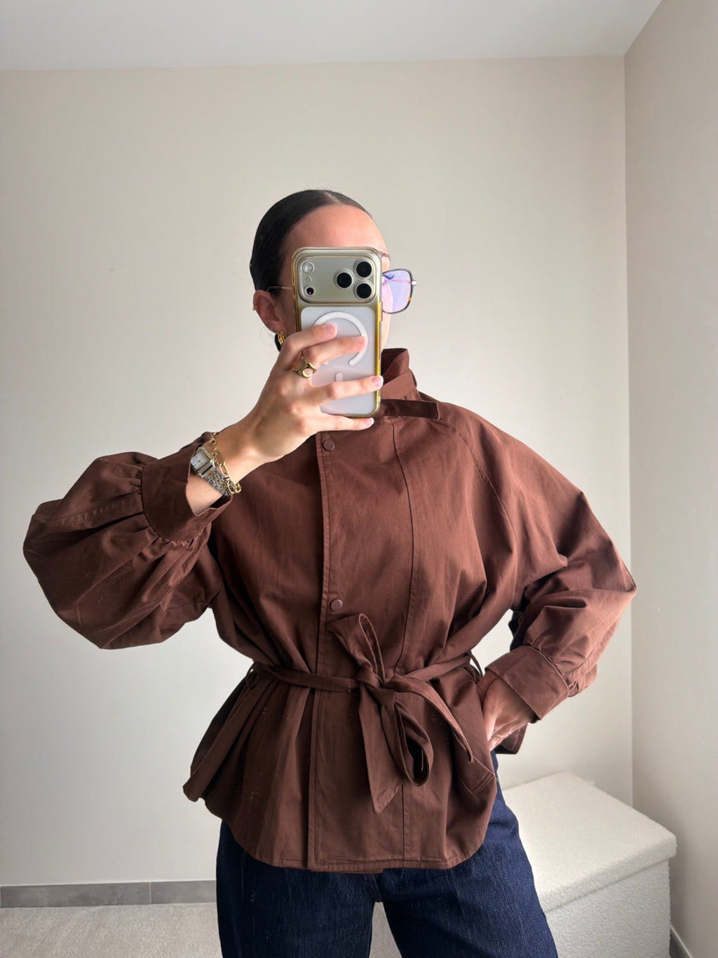 Trench Romy col montant
