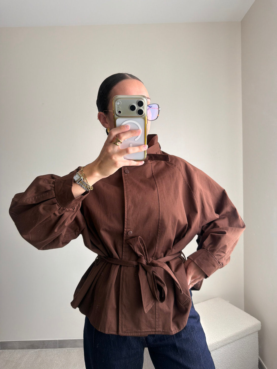 Trench Romy col montant