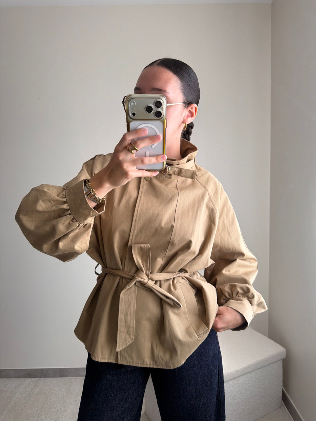 Trench Romy col montant