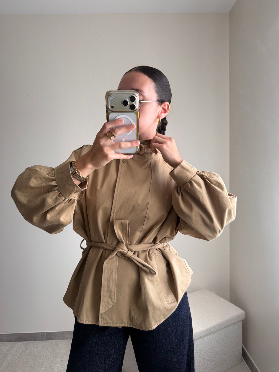 Trench Romy col montant