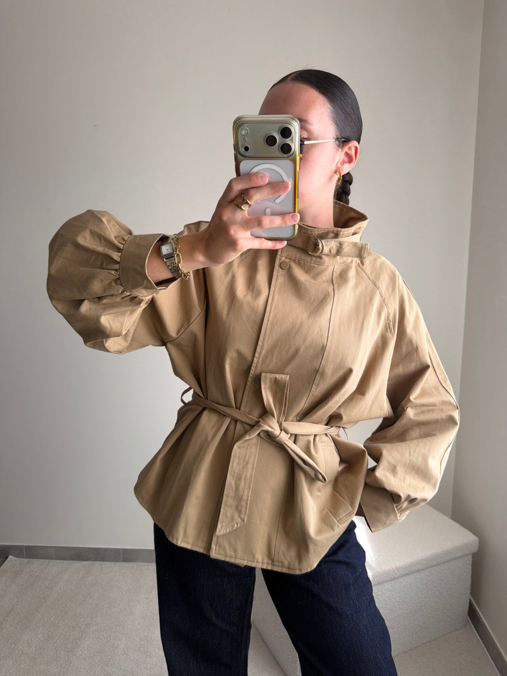 Trench Romy col montant