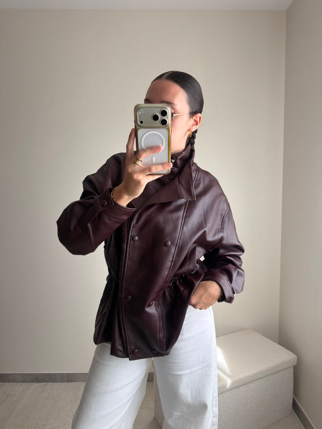 Veste bomber bordeaux Julie