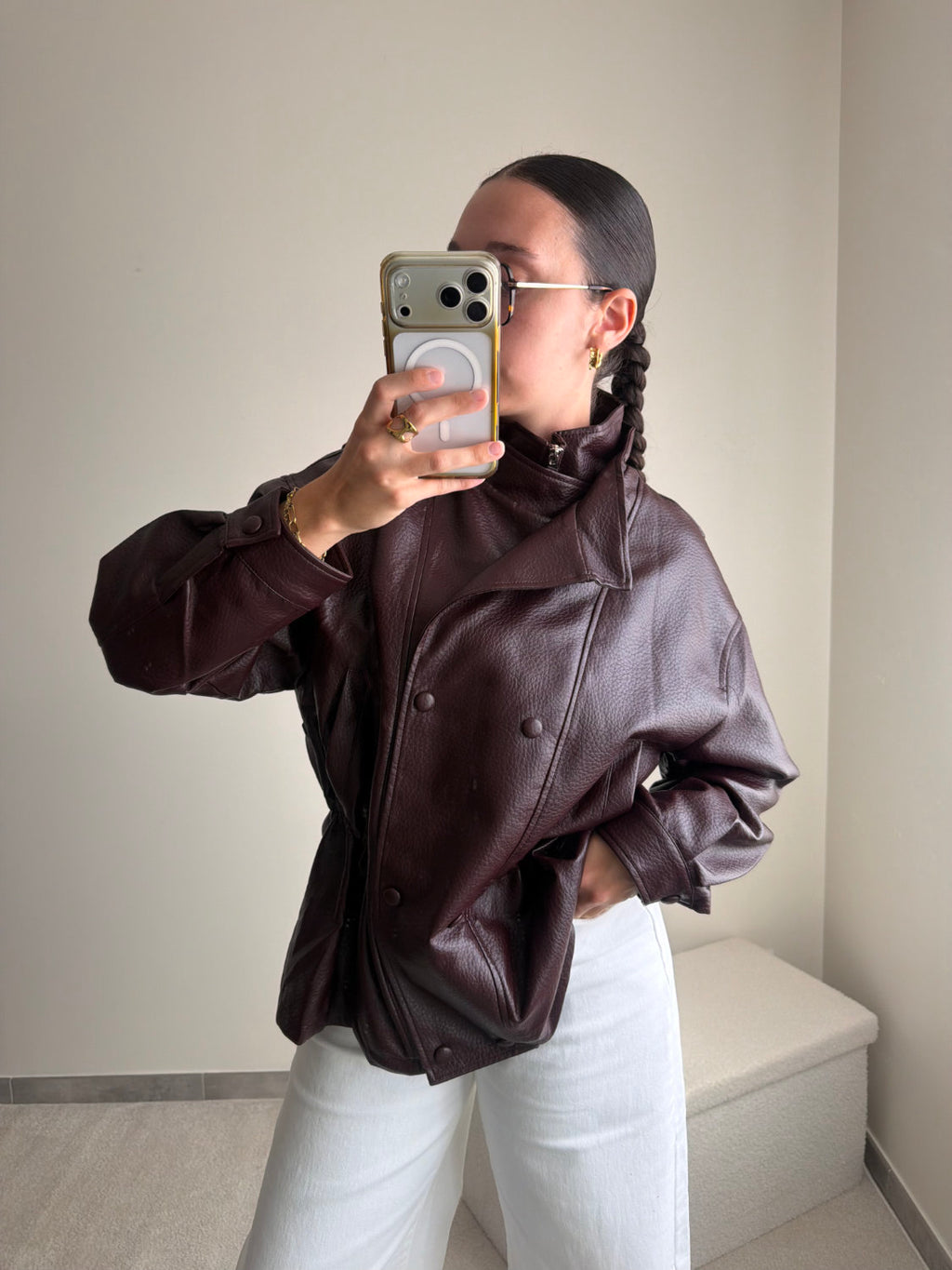 Veste bomber bordeaux Julie