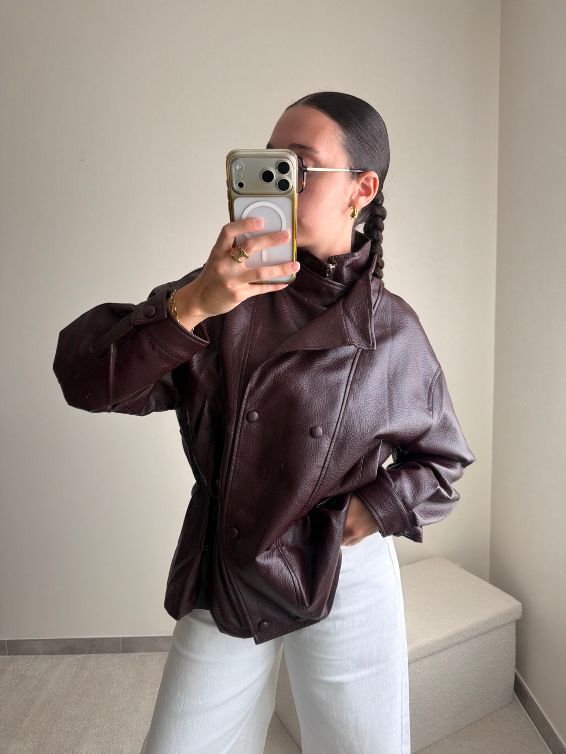 Veste bomber bordeaux Julie