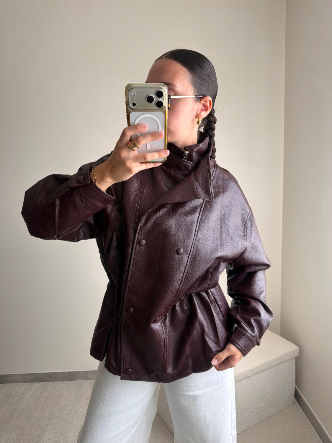 Veste bomber bordeaux Julie
