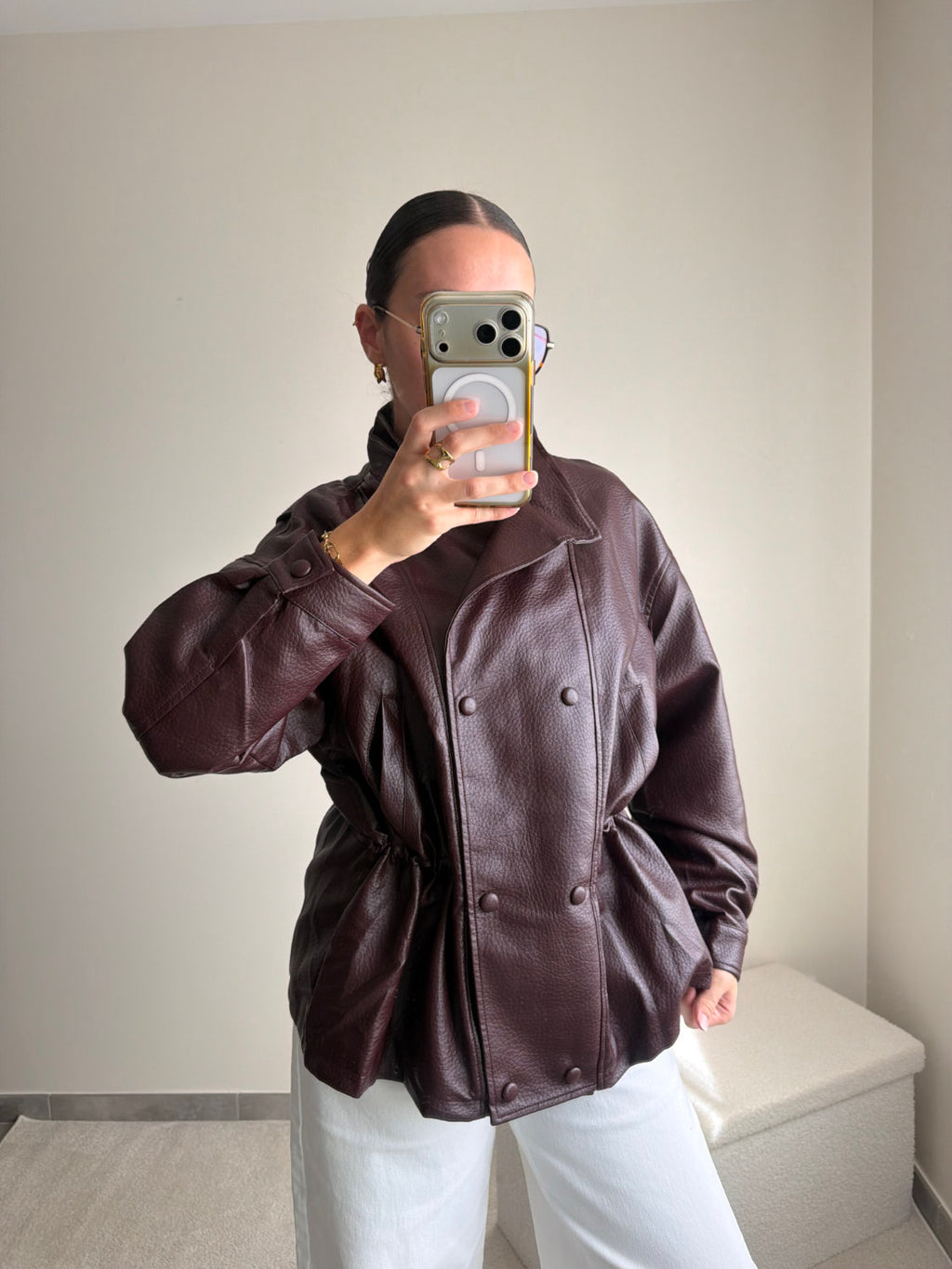 Veste bomber bordeaux Julie