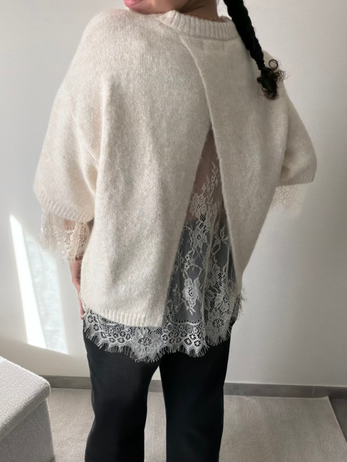 Pull avec dentelle Eva