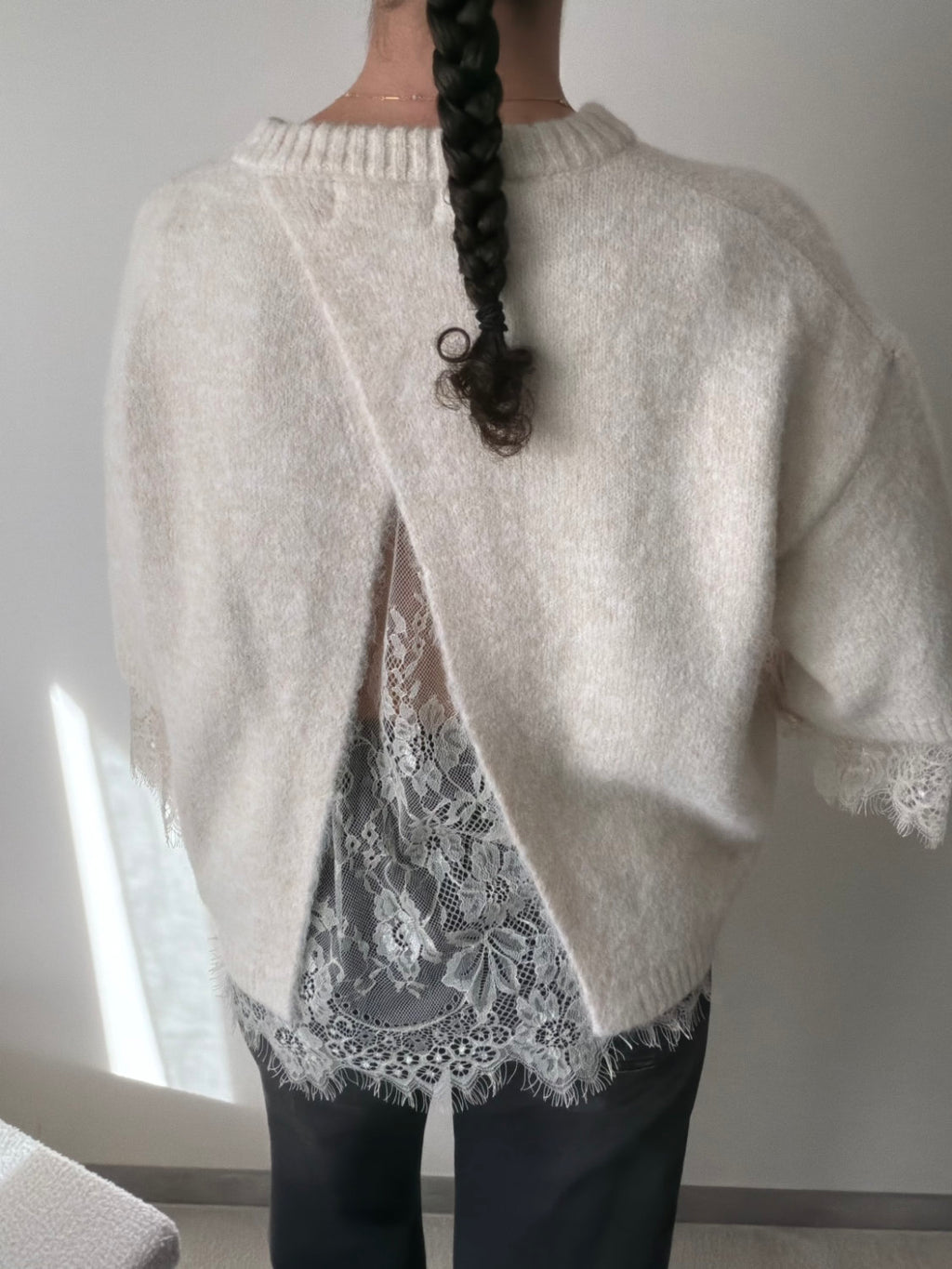 Pull avec dentelle Eva