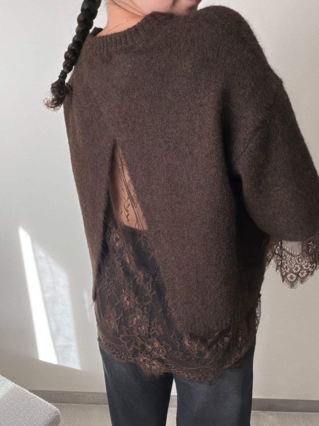 Pull avec dentelle Eva
