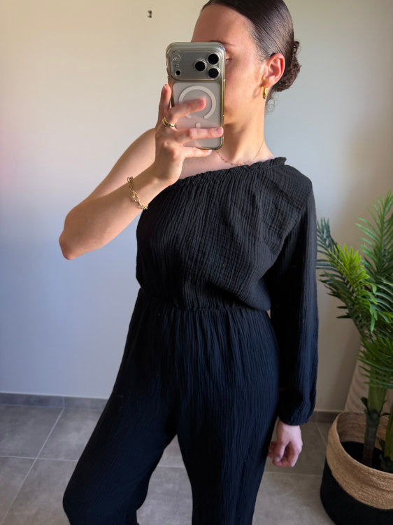 Combi pantalon en gaze de coton