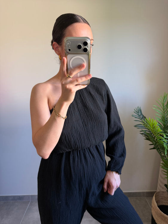 Combi pantalon en gaze de coton