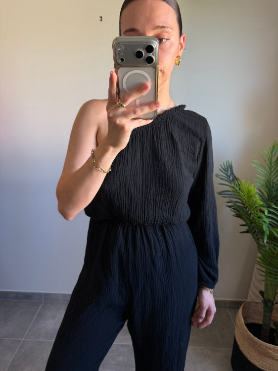 Combi pantalon en gaze de coton