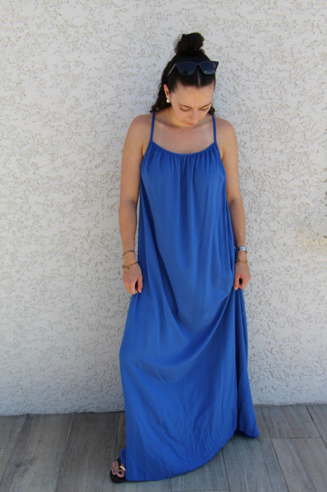 Robe longue à bretelles