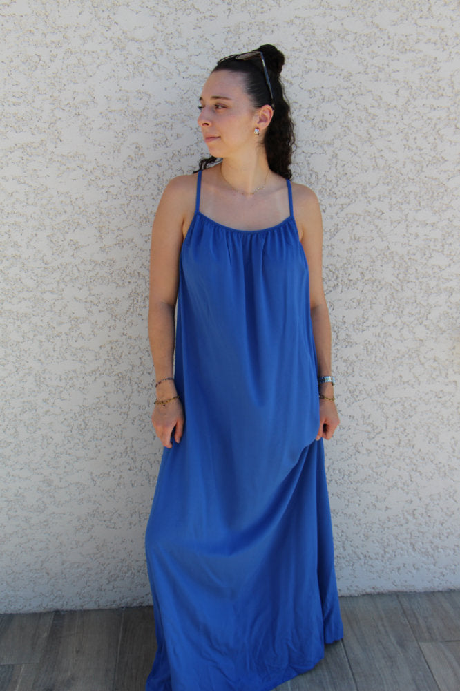 Robe longue à bretelles