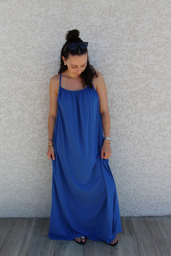 Robe longue à bretelles