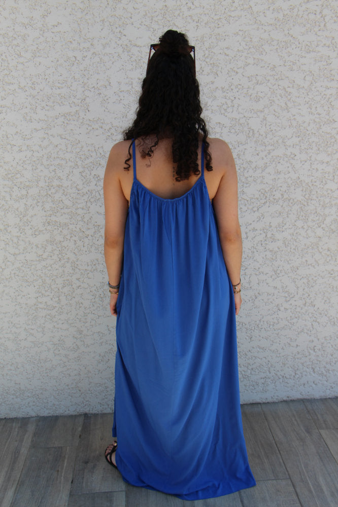 Robe longue à bretelles