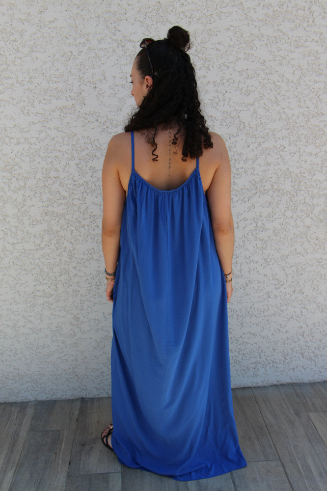 Robe longue à bretelles
