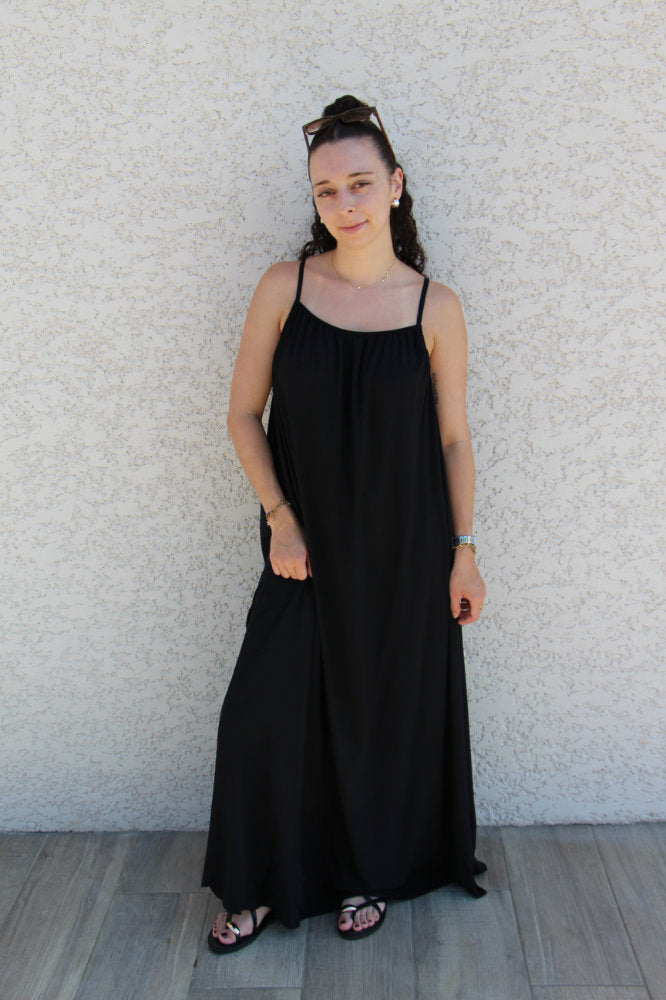 Robe longue à bretelles